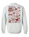 Charleston Cougars COC Hand Sketched Vive La Fete Impressions Artwork Maroon Crew Neck Sweatshirt for Women - Vive La Fête - Online Apparel Store