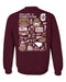 Charleston Cougars COC Hand Sketched Vive La Fete Impressions Artwork Maroon Crew Neck Sweatshirt for Women - Vive La Fête - Online Apparel Store