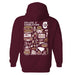 Charleston Cougars COC Hand Sketched Vive La Fete Impressions Artwork Maroon Cotton Fleece Long Sleeve Hoodie - Vive La Fête - Online Apparel Store