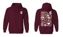 Charleston Cougars COC Hand Sketched Vive La Fete Impressions Artwork Maroon Cotton Fleece Long Sleeve Hoodie - Vive La Fête - Online Apparel Store