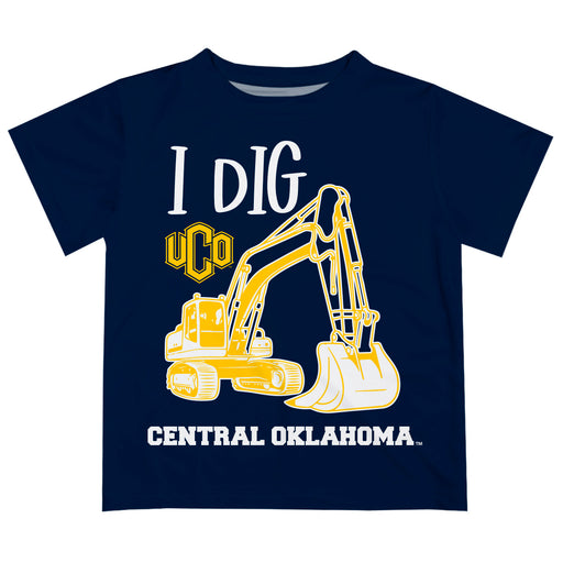University of Central Oklahoma Bronchos Vive La Fete Excavator Boys Game Day Blue Short Sleeve Tee