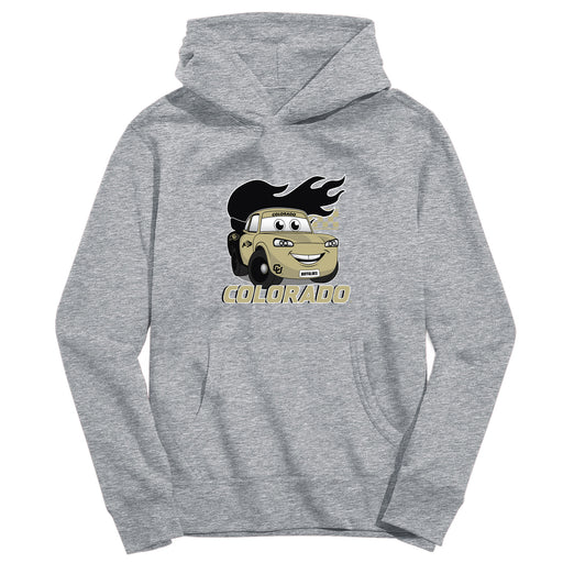 Colorado Buffaloes CU Full Speed Heather Grey Cotton Youth Hoodie