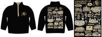 Colorado Buffaloes CU Hand Sketched Vive La Fete Impressions Artwork Black Boys Quarter Zip Pullover V1 - Vive La Fête - Online Apparel Store