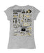 Colorado Buffaloes CU Hand Sketched Vive La Fete Impressions Artwork Grey Girls Cotton Short Sleeve Tee - Vive La Fête - Online Apparel Store