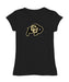 Colorado Buffaloes CU Girl´s Fitted Cotton T-shirt Black