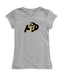 Colorado Buffaloes CU Girl´s Fitted Cotton T-shirt Grey