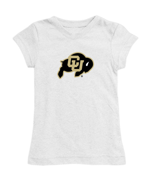 Colorado Buffaloes CU Girl´s Fitted Cotton T-shirt White