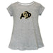 Colorado Buffaloes CU Short Sleeve Youth Cotton Top Grey