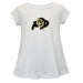 Colorado Buffaloes CU Short Sleeve Youth Cotton Top White
