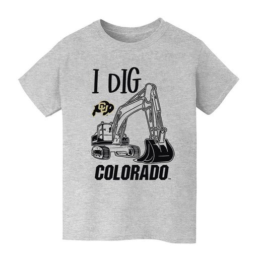 Colorado Buffaloes CU Vive La Fete Excavator Heather Grey Cotton Short Sleeve Tee