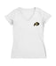 Colorado Buffaloes CU Hand Sketched Vive La Fete Impressions Artwork White Women Cotton Short Sleeve V-Neck Tshirt