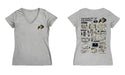 Colorado Buffaloes CU Hand Sketched Vive La Fete Impressions Artwork Black Women Cotton Short Sleeve V-Neck Tshirt - Vive La Fête - Online Apparel Store
