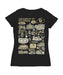 Colorado Buffaloes CU Hand Sketched Vive La Fete Impressions Artwork Black Women Cotton Short Sleeve V-Neck Tshirt - Vive La Fête - Online Apparel Store