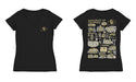 Colorado Buffaloes CU Hand Sketched Vive La Fete Impressions Artwork Black Women Cotton Short Sleeve V-Neck Tshirt - Vive La Fête - Online Apparel Store