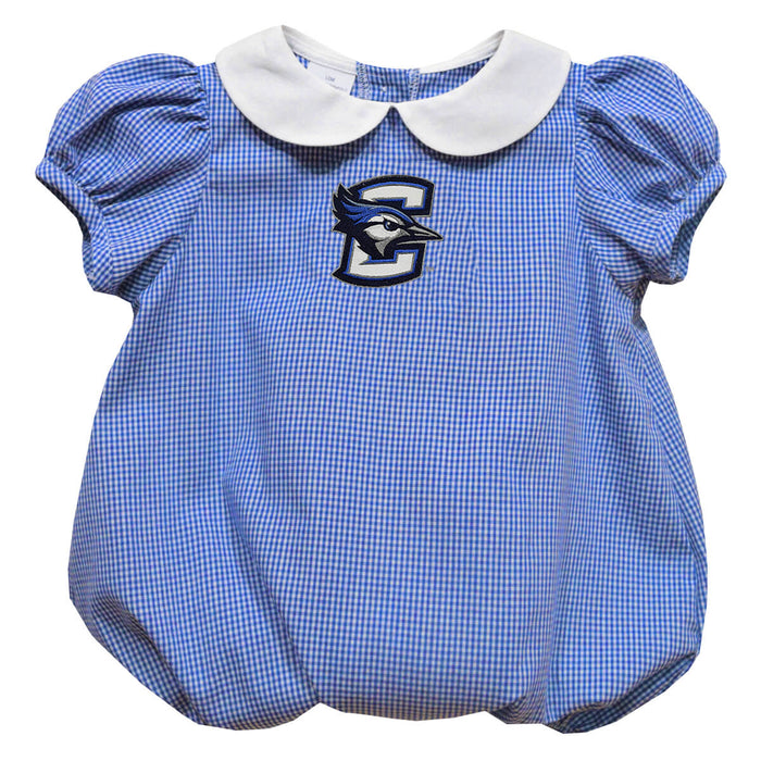 Creighton University Bluejays Embroidered Royal Girls Baby Bubble Short Sleeve