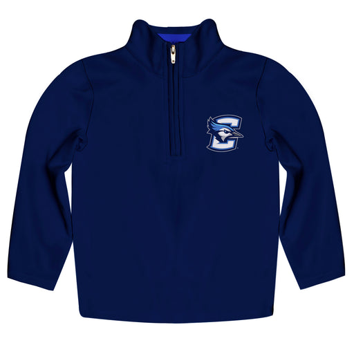Creighton University Bluejays Vive La Fete Game Day Solid Blue Quarter Zip Pullover Sleeves