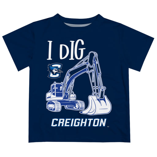 Creighton University Bluejays Vive La Fete Excavator Boys Game Day Blue Short Sleeve Tee