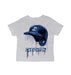 Creighton University Bluejays Original Dripping Baseball Helmet Grey Cotton T-Shirt  by Vive La Fete