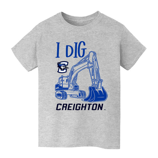 Creighton University Bluejays Vive La Fete Excavator Heather Grey Cotton Short Sleeve Tee