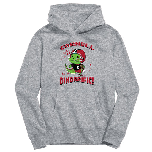 Cornell Big Red Vive La Fete Dinorrific Grey Cotton Hoodie