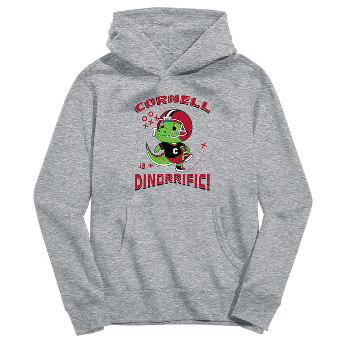 Cornell Big Red Vive La Fete Dinorrific Grey Cotton Hoodie
