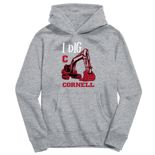 Cornell Big Red Vive La Fete Excavator Grey Cotton Hoodie