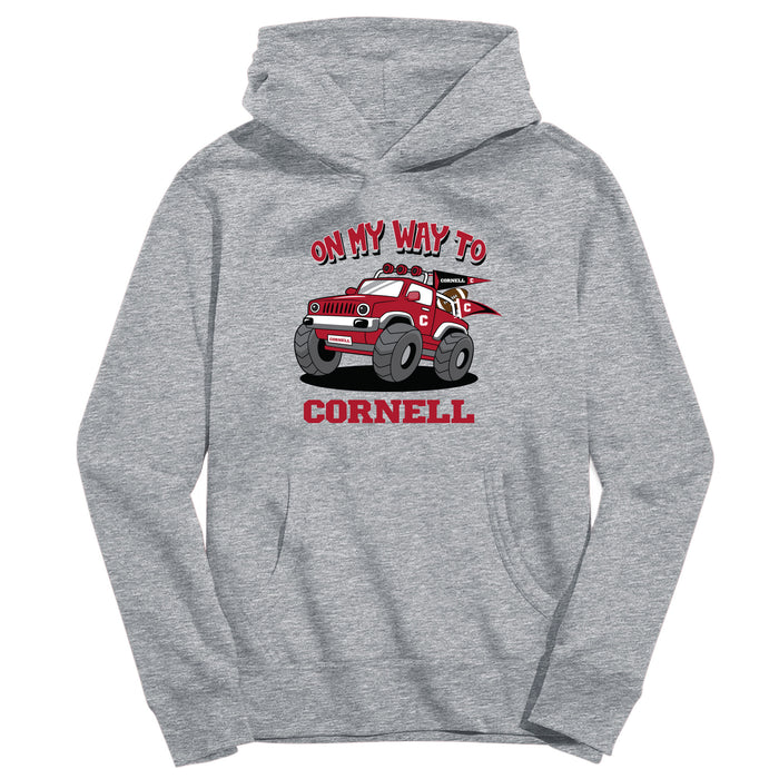 Cornell Big Red Vive La Fete On My Way Monster Truck Grey Cotton Hoodie