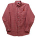 Cornell Big Red Embroidered Cardinal Red Gingham Long Sleeve Button Down Shirt