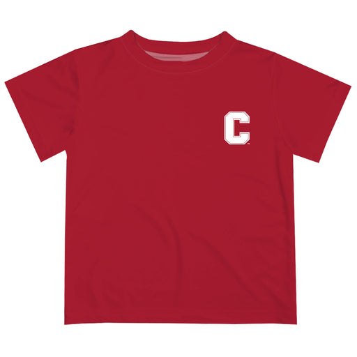 Cornell Big Red Hand Sketched Vive La Fete Impressions Artwork Boys Red Short Sleeve Tee Shirt