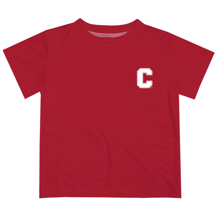 Cornell Big Red Hand Sketched Vive La Fete Impressions Artwork Boys Red Short Sleeve Tee Shirt