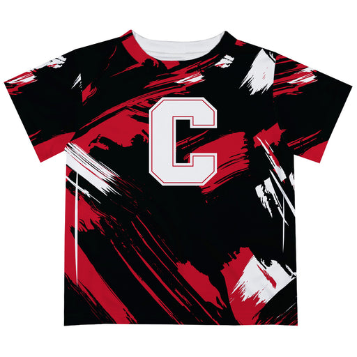 Cornell Big Red Vive La Fete Boys Game Day Black Short Sleeve Tee Paint Brush