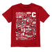 Cornell Big Red Hand Sketched Vive La Fete Impressions Artwork Red Cotton Short Sleeve Tshirt