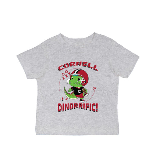 Cornell Big Red Vive La Fete Dinorrific Grey Cotton Short Sleeve Tee