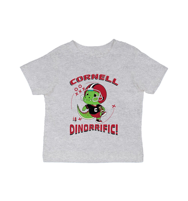 Cornell Big Red Vive La Fete Dinorrific Grey Cotton Short Sleeve Tee