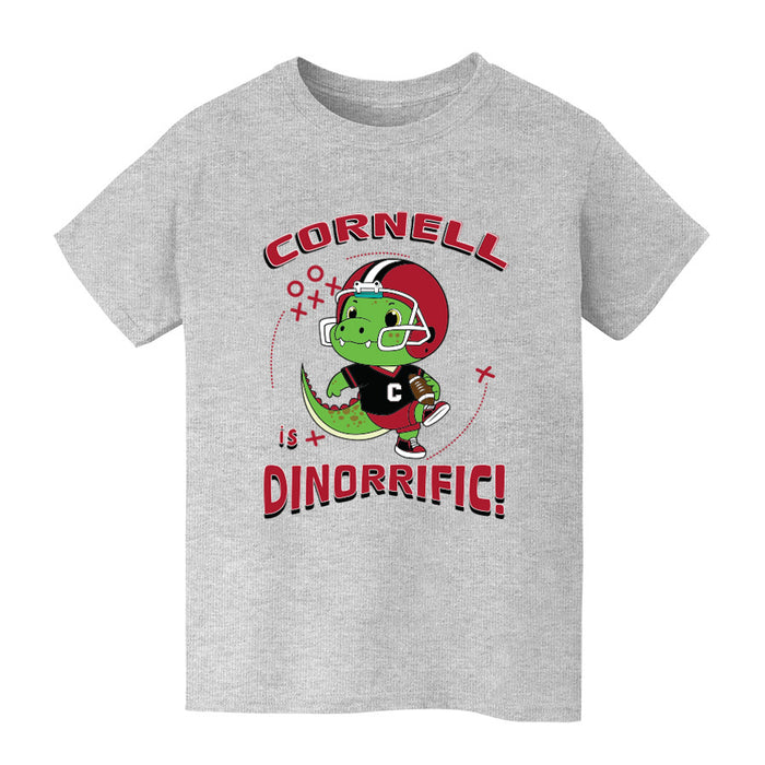Cornell Big Red Vive La Fete Dinorrific Grey Cotton Short Sleeve Tee