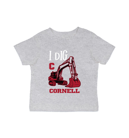 Cornell Big Red Vive La Fete Excavator Grey Cotton Short Sleeve Tee