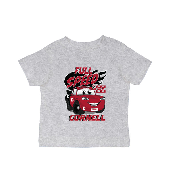 Cornell Big Red Vive La Fete Full Speed Grey Cotton Short Sleeve Tee