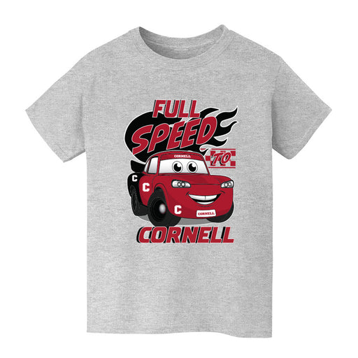 Cornell Big Red Vive La Fete Full Speed Grey Cotton Short Sleeve Tee