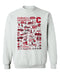 Cornell Big Red Hand Sketched Vive La Fete Impressions White Cotton Crewneck Sweatshirt for Women