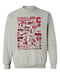 Cornell Big Red Hand Sketched Vive La Fete Impressions Grey Cotton Crewneck Sweatshirt for Women