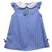 Cal State San Bernardino Coyotes CSUSB  Embroidered Royal Gingham A Line Dress