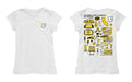 Cal State LA Golden Eagles  Hand Sketched Vive La Fete Impressions Artwork White Girls Cotton Short Sleeve Tee - Vive La Fête - Online Apparel Store