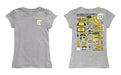 Cal State LA Golden Eagles  Hand Sketched Vive La Fete Impressions Artwork Grey Girls Cotton Short Sleeve Tee - Vive La Fête - Online Apparel Store