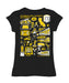 Cal State LA Golden Eagles  Hand Sketched Vive La Fete Impressions Artwork Black Girls Cotton Short Sleeve Tee - Vive La Fête - Online Apparel Store