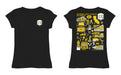 Cal State LA Golden Eagles  Hand Sketched Vive La Fete Impressions Artwork Black Girls Cotton Short Sleeve Tee - Vive La Fête - Online Apparel Store