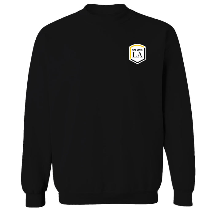 Cal State LA Golden Eagles  Hand Sketched Vive La Fete Impressions Artwork Black Crew Neck Sweatshirt for Women