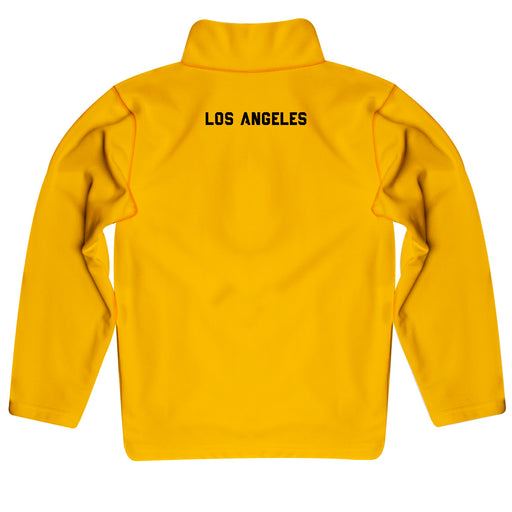 Cal State LA Golden Eagles Vive La Fete Logo and Mascot Name Womens Gold Quarter Zip Pullover - Vive La Fête - Online Apparel Store
