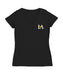 Cal State LA Golden Eagles  Hand Sketched Vive La Fete Impressions Artwork Black Women Cotton Short Sleeve V-Neck Tshirt
