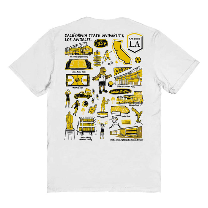 Cal State LA Golden Eagles  Vive La Fete Impressions Artwork Womens Cotton Tshirt - Vive La Fête - Online Apparel Store