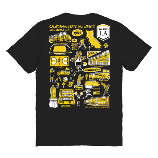 Cal State LA Golden Eagles  Vive La Fete Impressions Artwork Womens Cotton Tshirt - Vive La Fête - Online Apparel Store